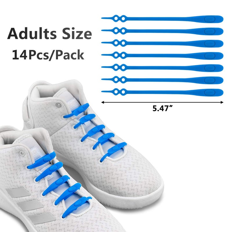 ZOOEASS No Tie Elastic Shoe Laces for Kids and Adults,Best for Sneaker(Blue) - Image 2